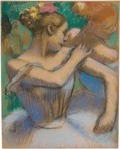 Dançarina ajustando seu ombro, c.1896-99 de Edgar Degas
