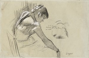 Dançarina em repouso; Dançarina em repouso, 1879 de Edgar Degas