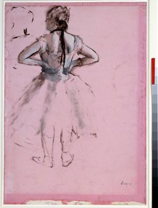 Dancer from back, hands on hips Essence on pink paper de Edgar Degas (1834-1917) 1873 Dim. 0,39 x 0,27 cm Paris, Musee du Louvre de Edgar Degas