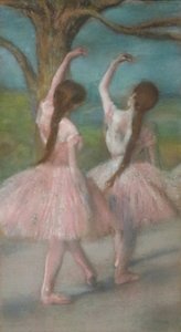 Bailarinas em cor-de-rosa de Edgar Degas