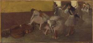 Dançarinos na Sala Verde, c.1879 de Edgar Degas