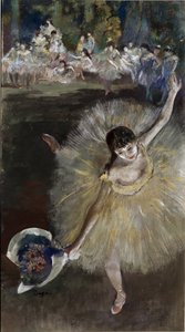 Rapariga dançante (óleo sobre tela) de Edgar Degas