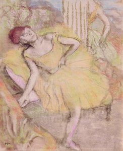 Dancer at Rest, c.1897-1900 (pastel e contraprova no papel) de Edgar Degas