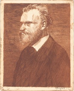 Édouard Manet, retrato de busto de Edgar Degas