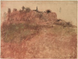 Aldeia de Esterel, c.1890 (monotipo) de Edgar Degas
