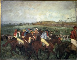 Corrida de cavalheiros. Antes da partida, 1862 de Edgar Degas