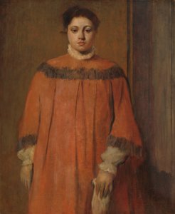 Menina em vermelho, c.1866 de Edgar Degas