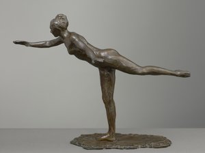 Grand Arabesque, Segunda Vez, modelado c.1880s, elenco 1919-21 de Edgar Degas
