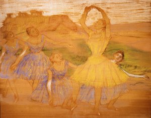 Grupo de dançarinos, c.1895-1897 de Edgar Degas