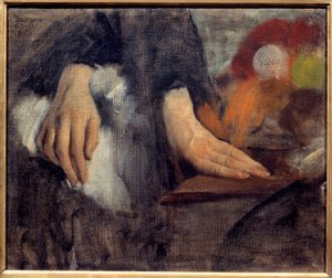 Estudo manual para a família Bellelli Pintura por Edgar Degas (1834-1917) 1859 Sol. 0,38x0,46 m Paris, musee d