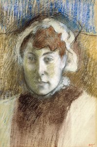 Cabeça de uma mulher de Edgar Degas