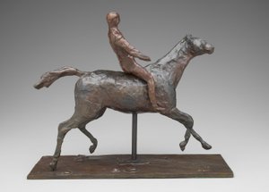 Cavalo e Cavaleiro, c.1900 (bronze) de Edgar Degas