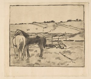 Cavalos no Prado, 1891-92. de Edgar Degas