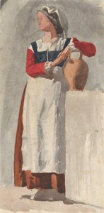 Mulher Italiana, ca. 1856-57. de Edgar Degas.