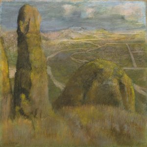 Paisagem, c.1892 (pastel no cartão) de Edgar Degas