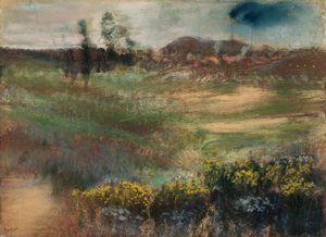 Paisagem com chaminés de fumo de Edgar Degas