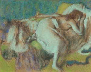 O Resto, por volta de 1893 (Pastel a bordo) de Edgar Degas
