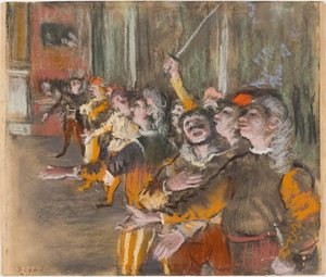 Os Cantores do Coro, 1877. de Edgar Degas