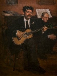 Lorenzo Pagans e Augustus De Gas. Por volta de 1871-72. Petróleo sobre tela. de Edgar Degas