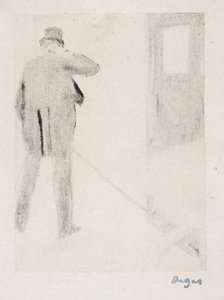 Ludovic Halévy nos bastidores, c.1880-83 (design único) de Edgar Degas