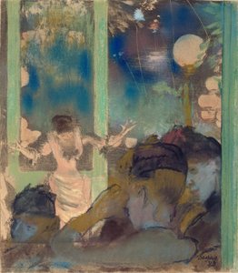 Mademoiselle Bécat no Café des Ambassadeurs de Edgar Degas