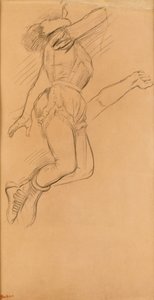 Mademoiselle La La no Circus Fernando, 1879 (lápis preto sobre papel pardo) de Edgar Degas