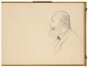 Homem de perfil de Edgar Degas