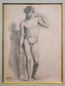 Homem de pé. Por volta de 1856-1858. Grafite sobre papel. de Edgar Degas
