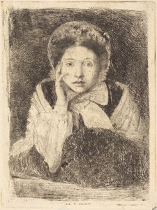 Marguerite De Gas, a irmã do artista (Marguerite De Gas, irmã do artista) de Edgar Degas