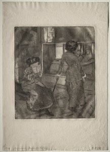 Mary Cassatt no Louvre: Galeria Etrusca, 1879-1880. de Edgar Degas