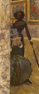 Mary Cassatt no Louvre: Galeria de Pinturas, 1885 de Edgar Degas