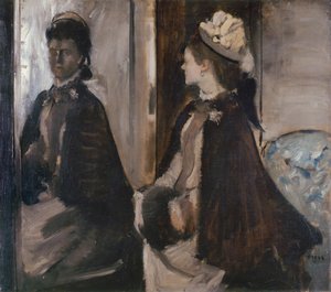 Jeantaud no espelho, c. 1875 de Edgar Degas