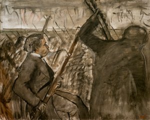Músicos na orquestra. Por volta de 1870. Óleo sobre tela. de Edgar Degas