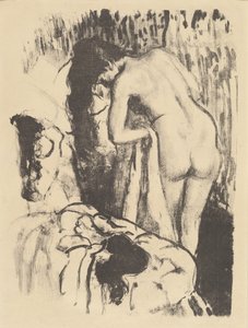 Mulher nua em pé, se secando (Femme nue debout, a sa toilette) de Edgar Degas
