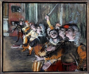 Pastel extras ou coristas sobre monotipo de Edgar Degas (1834-1917) 1877 Sol. 0,27x0,32 m Paris, musee d