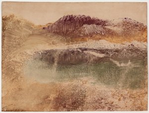 Paisagem de Roux, c.1890 (monotype no papel) de Edgar Degas
