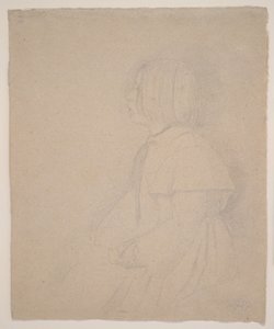 Retrato de Giulia Bellelli, 1858-9 (grafite) de Edgar Degas