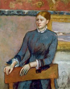 Retrato, de, helene, Rouart, em, dela, pais, estudo, detalhe, de, Helene, c.1886, óleo, ligado, tela