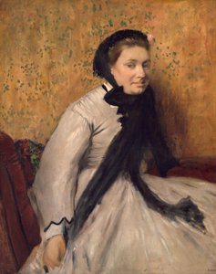 Retrato de uma mulher em Grey, ca. 1865 de Edgar Degas