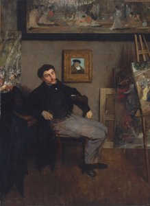 Retrato do pintor Tissot de Edgar Degas