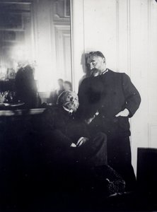 Retratos do poeta Stephane Mallarme (1842-1898) e do pintor Auguste Renoir (1841-1919). Édito fotográfico de Edgar Degas (1834-1917) 1895 Paris, Biblioteca Jacques Doucet de Edgar Degas