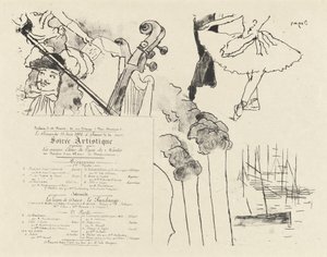 Programa do Sarau Artístico Programa da Noite de ex-alunos do Liceu de Nantes, 18 de Edgar Degas