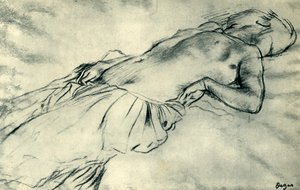 Nu feminino reclinado, final do século XIX, 1943. de Edgar Degas