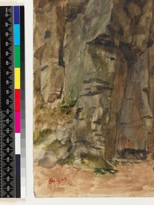 Rochas em Bagnoles-De-L "Orne, antes de 1917 de Edgar Degas