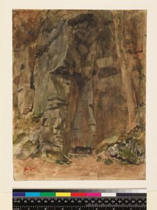 Rochas em Bagnoles-De-L "Orne, antes de 1917 de Edgar Degas