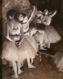 Repetição de um balé no palco de Edgar Degas
