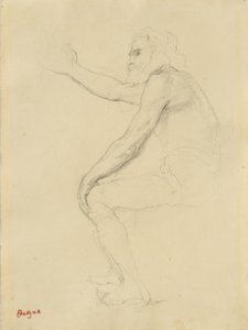 Velho sentado, c.1862 de Edgar Degas