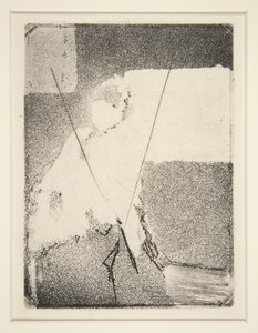 Mulher sentada em capota e xale, c.1879 (gravura e aquatinta) de Edgar Degas
