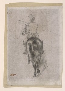 Empurrando no cavalo de Edgar Degas