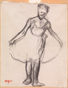 Dançarino em pé com saia de Tutu de Edgar Degas